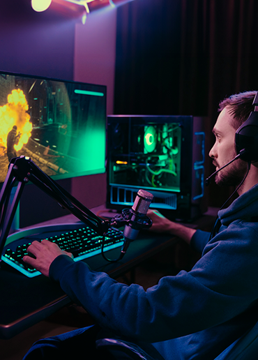 gamer jogando online