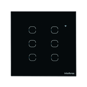 Interruptor Smart Wi-Fi Touch 6 teclas EWS 1006 Preto Intelbras