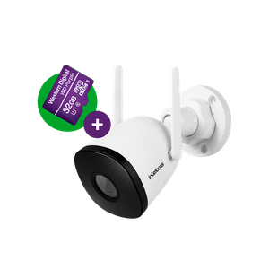 Câmera Inteligente Full HD iM5 SC com MicroSD 32GB Branca Intelbras