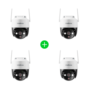 Kit Câmera Inteligente IM7+3MP Branca Intelbras - 4 unidades