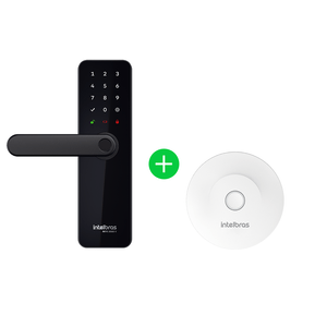 Kit Fechadura Inteligente de Embutir MFR 3000 V com Hub MCA 1002 Intelbras