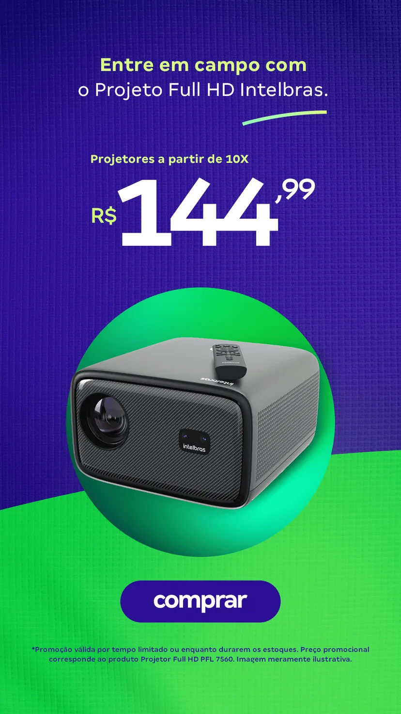 Projetor Full HD Intelbras a partir de R$ 144,99