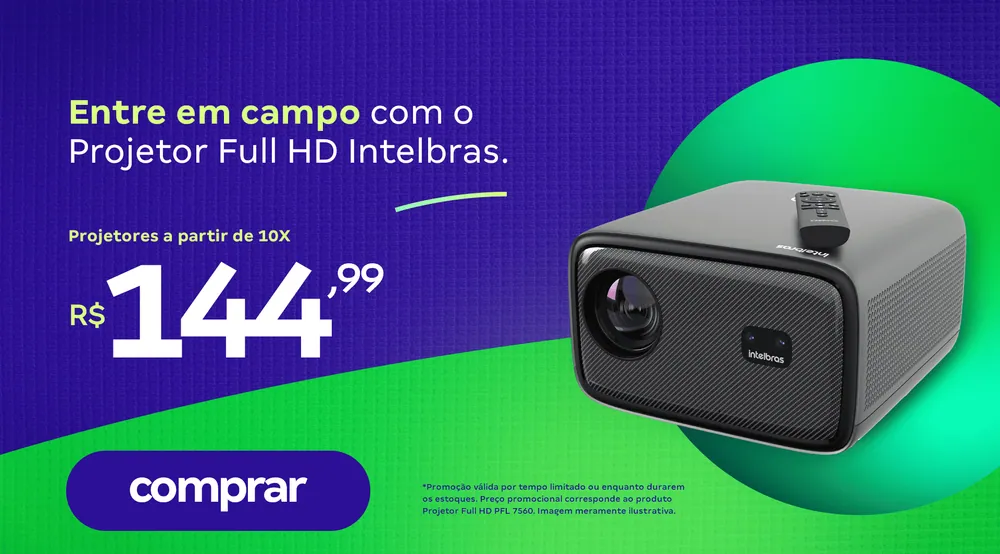 Projetor Full HD Intelbras a partir de R$ 144,99
